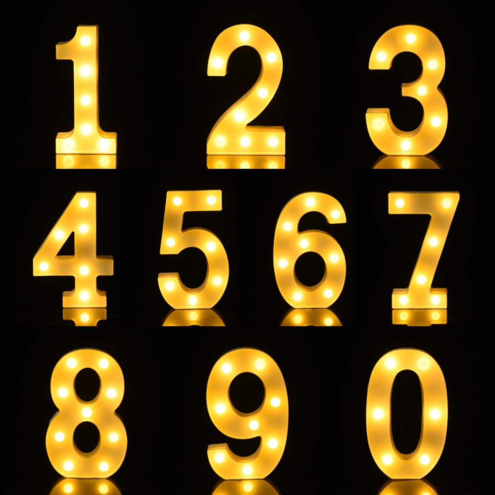 派對城 現貨【LED造型數字燈-0~9】 歐美派對 生日派對 LED佈置燈 派對佈置 拍攝道具 | 蝦皮購物