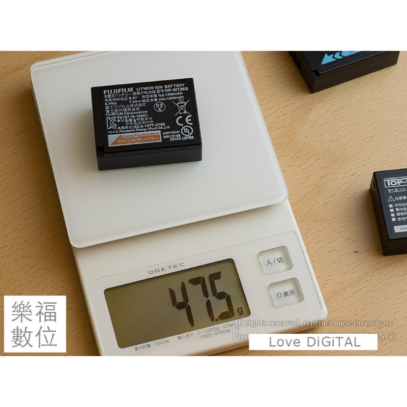 Batteria cp.Fuji NP-W126 (per X-Pro1/Pro2 X-T1/T2/T10/T20 X-E1/E2/E2S X