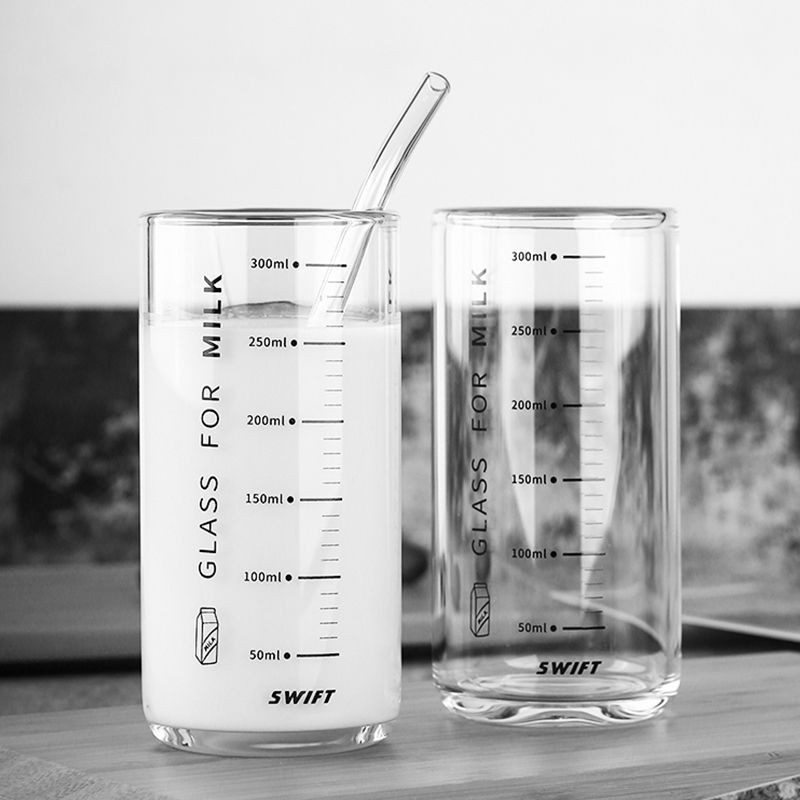 可微波進烤箱精準刻度【優質】玻璃量杯刻度杯烘焙用具玻璃量杯 兒童牛奶杯玻璃杯量杯帶刻度水杯優格杯刻度杯 | 蝦皮購物