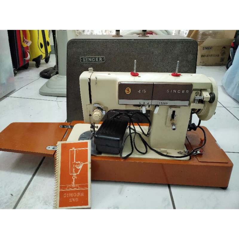 懷舊復古 古物手提式裁縫機SINCER 298