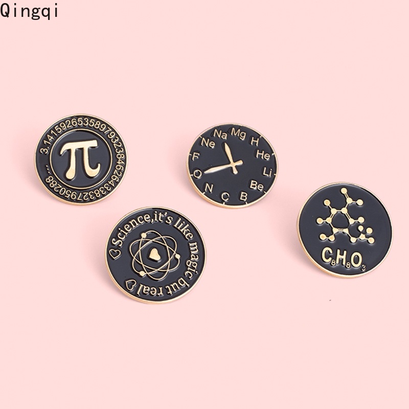 創意科學琺瑯別針魔法元素時鐘數學 Pi 胸針徽章包背包配件禮物學生教師 | 蝦皮購物