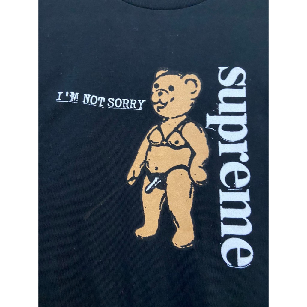 全新現貨Supreme Not Sorry TEE 小熊黑白兩色| 蝦皮購物