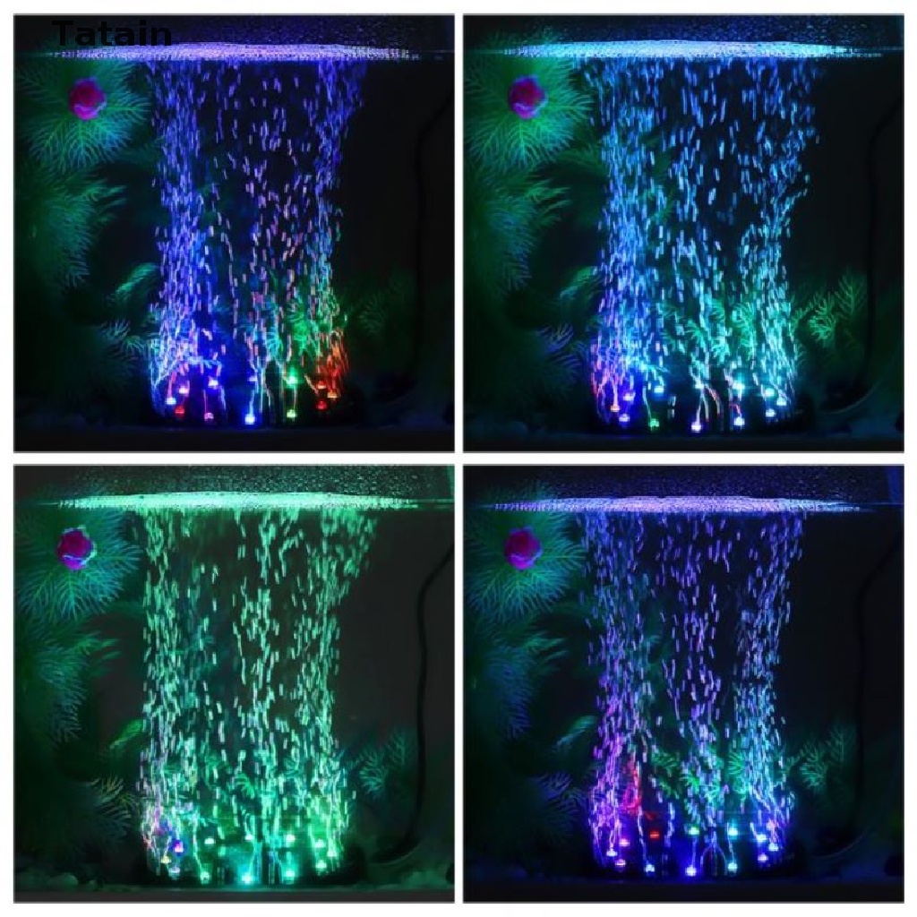 [TAN] 水族水下led燈氣泡石七彩魚缸圓燈yhi | 蝦皮購物