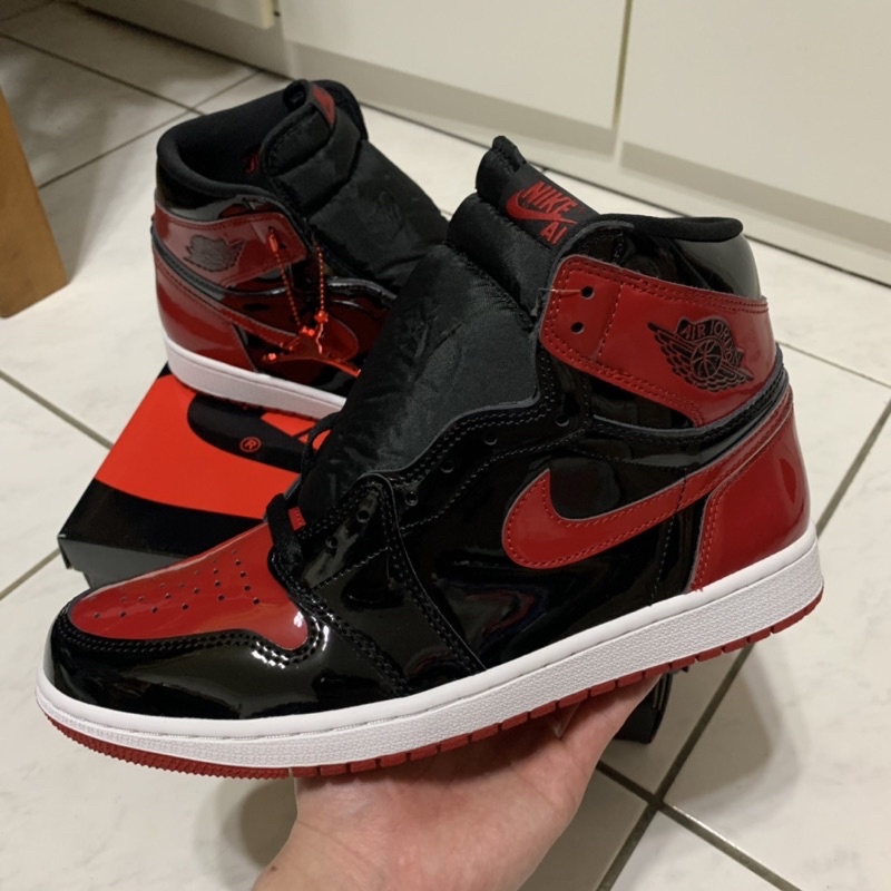 Air Jordan 1 Retro High OG Bred Patent 黑紅亮皮漸層AJ1 街頭潮流