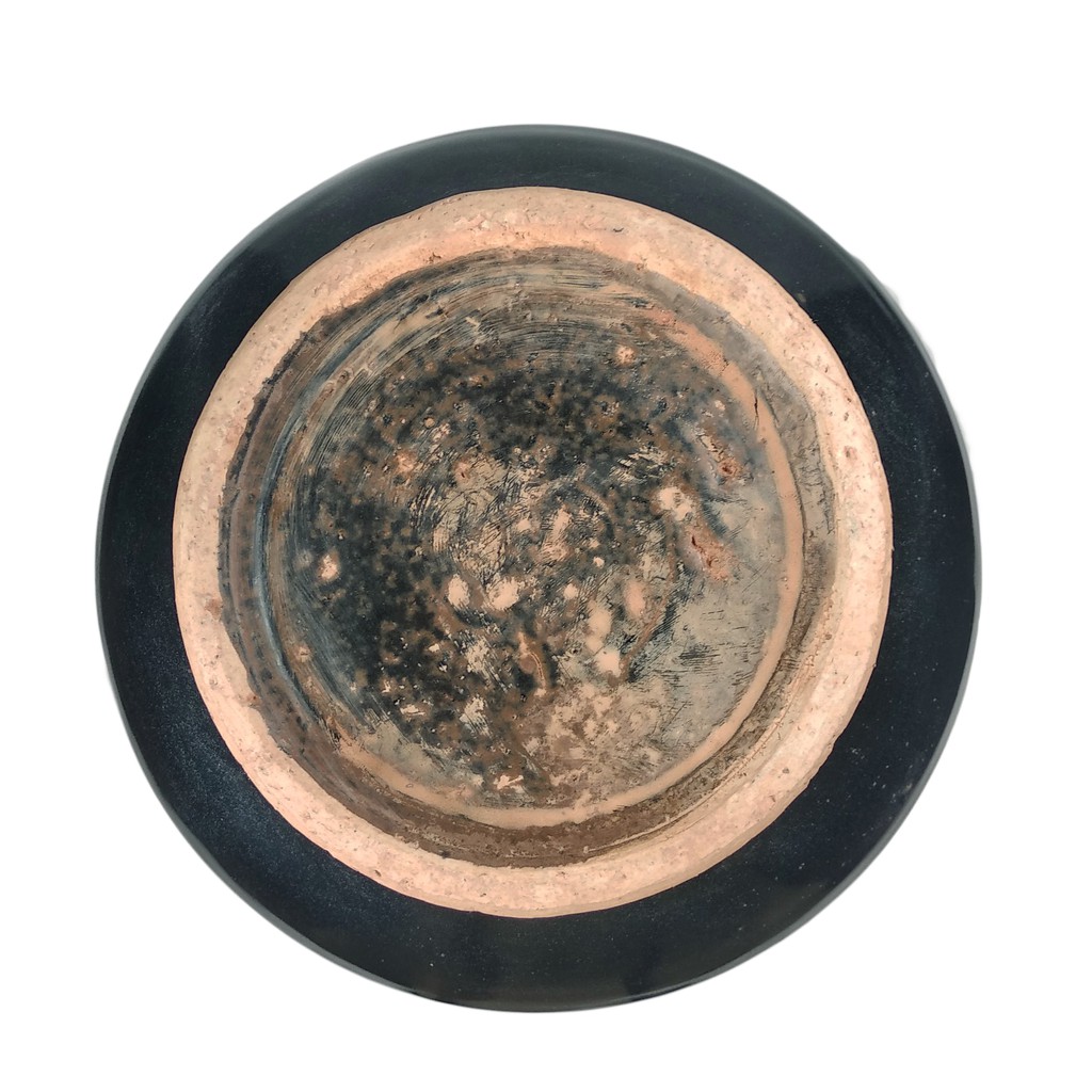 宋 吉州窯黑釉木葉紋玉壺春瓶 古賞物時代物唐