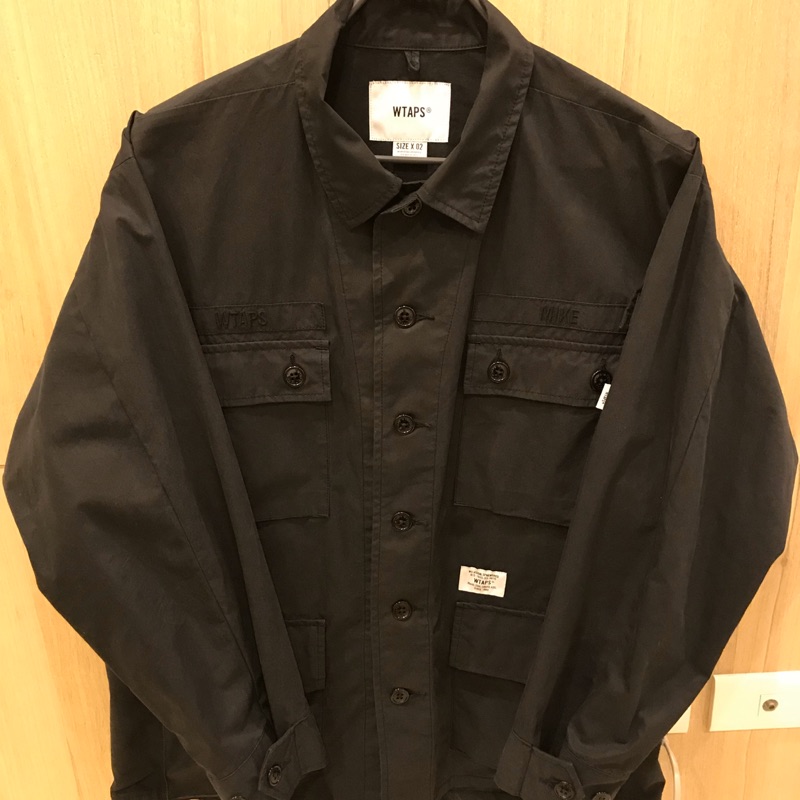 降價 美品 WTAPS 18SS JUNGLE LS SHIRT. COPO. WEATHER 四口袋 軍裝 襯衫 黑M