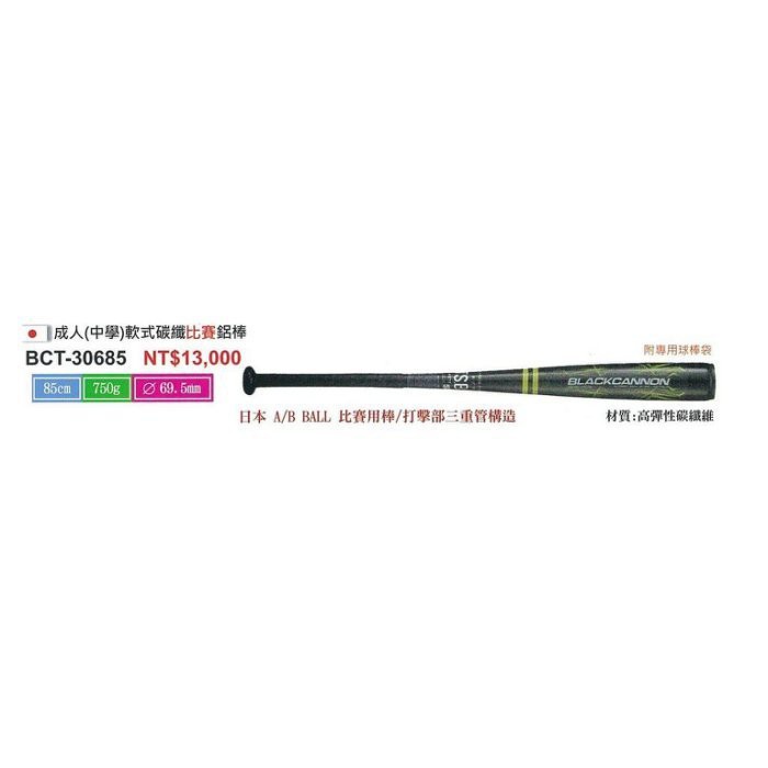 好鏢射射~~日本製 ZETT 成人(中學)軟式碳纖比賽鋁棒 BCT-30684 BCT-30685 | 蝦皮購物