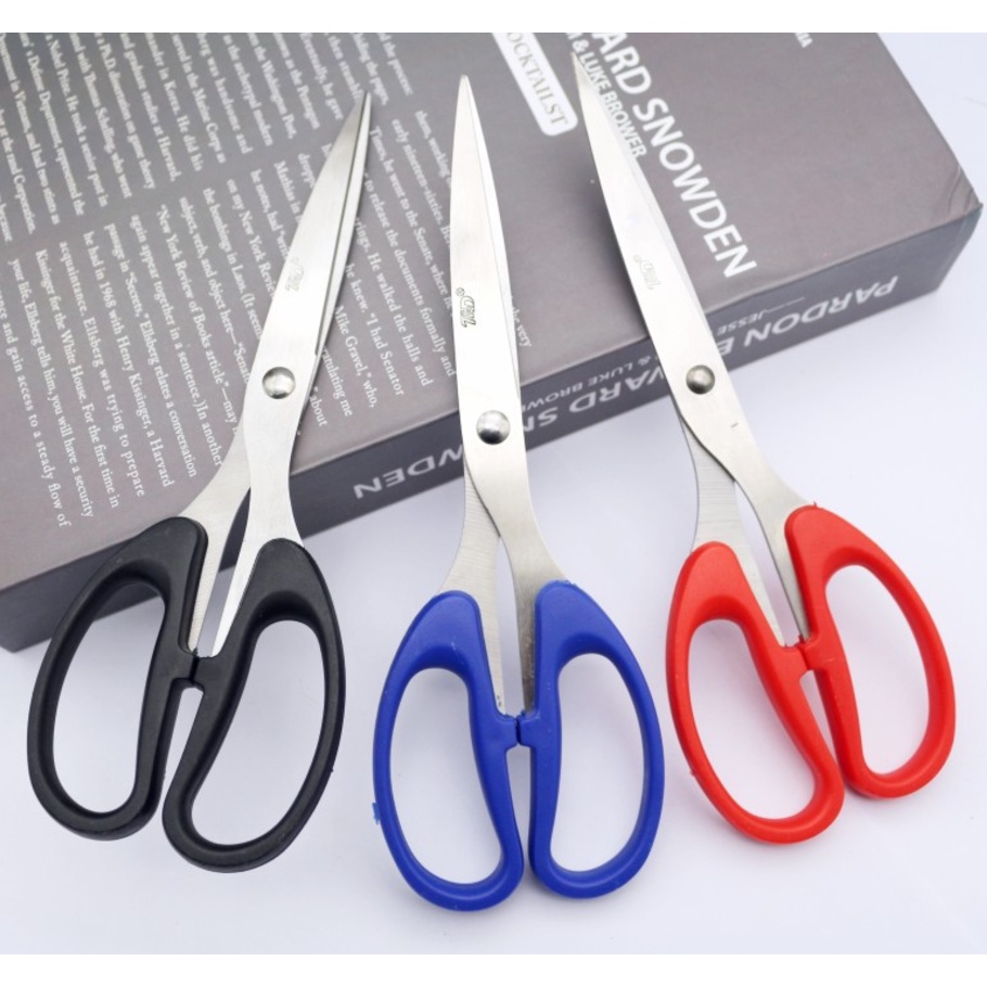 【台灣當日發貨內附發票】【文具／剪刀】不銹鋼剪刀SCISSORS 辦公 家用 美工 剪紙 190mm《顏色隨機出貨》 | 蝦皮購物