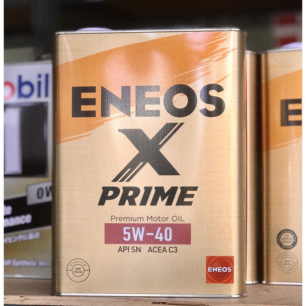 エンジンオイル ENEOS X PRIME 5W-40 API:SN ACEA:C3 4L缶 ガソリン・ディーゼル兼用 モーターオイル 車  メンテナンス 車用品 オイル交換 高い素材 - オイル、バッテリーメンテナンス用品