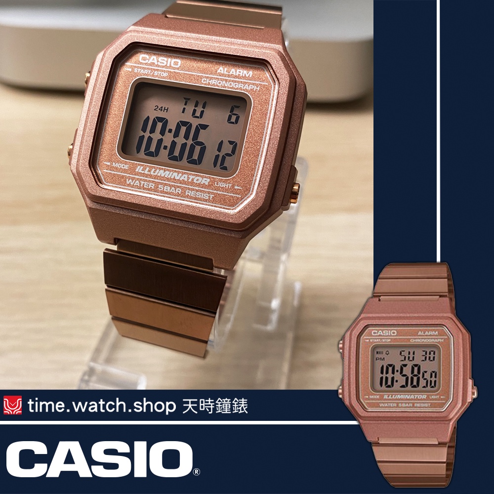 【高雄時光鐘錶】CASIO 卡西歐 B650WC-5ADF 復古文青大數字電子錶 手錶男錶女錶 | 蝦皮購物
