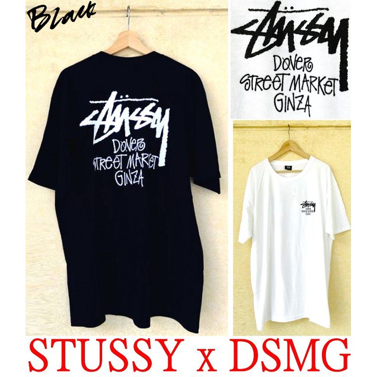 BLACK全新DSMG銀座限定DOVER STREET MARKET GINZA x STUSSY塗鴉短T