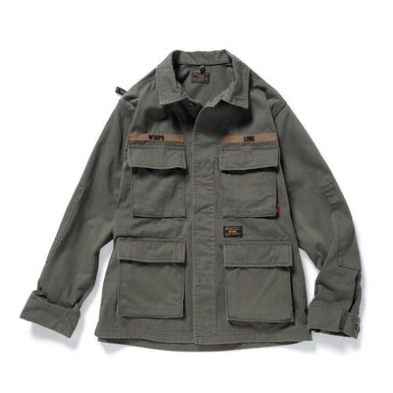 WTAPS 15AW JUNGLE LS / SHIRT. NYCO. STAIN 四袋 襯衫 外套