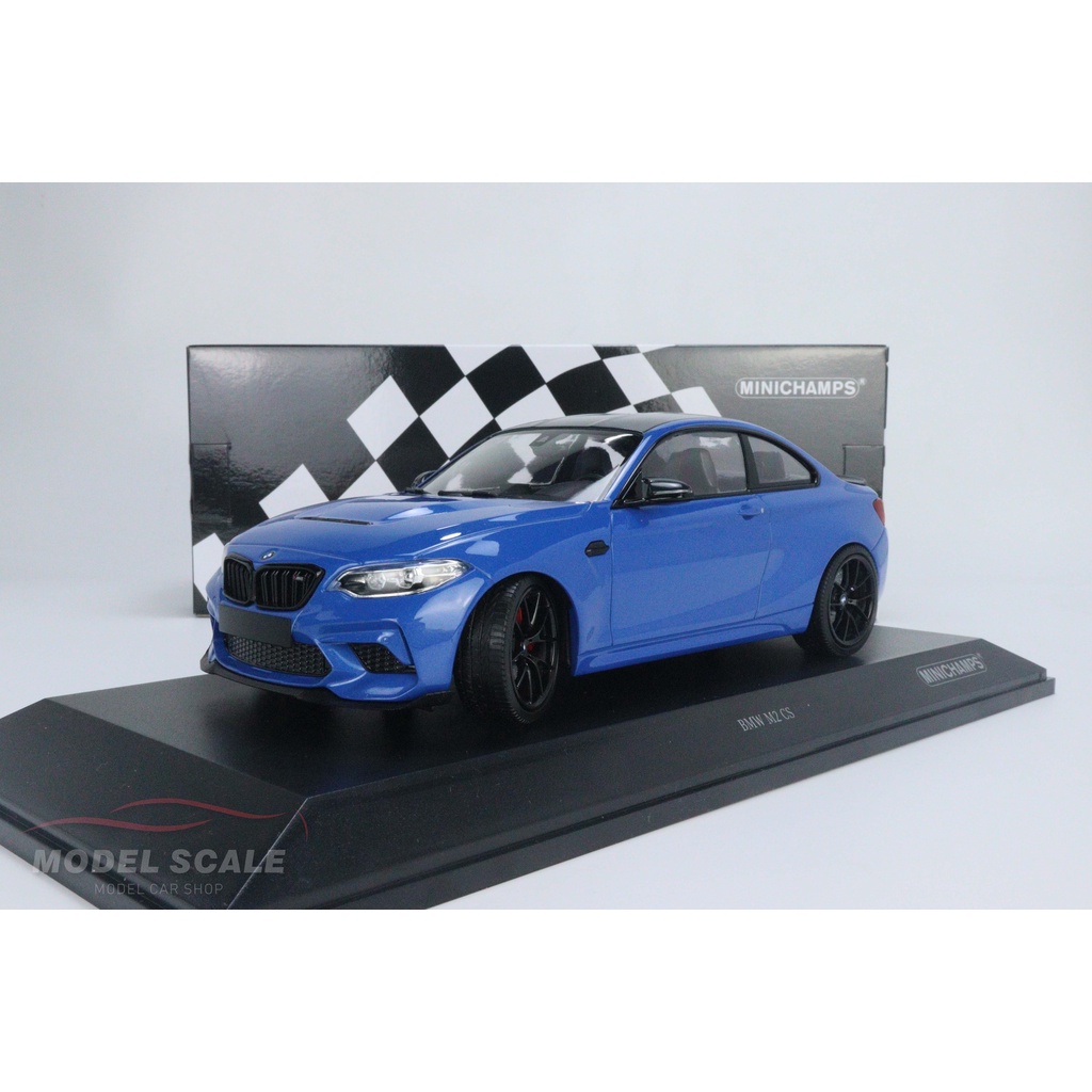 模例】Minichamps 1/18 BMW M2 CS 2020 藍色黑輪| 蝦皮購物