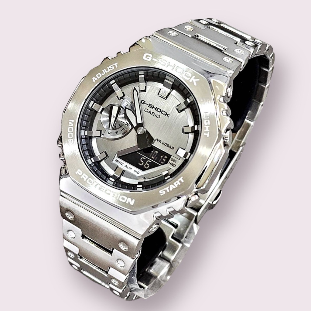 G-SHOCK】GM-2100-1A CASIO 農家橡樹改GM-B2100金屬款/45mm【第一鐘錶