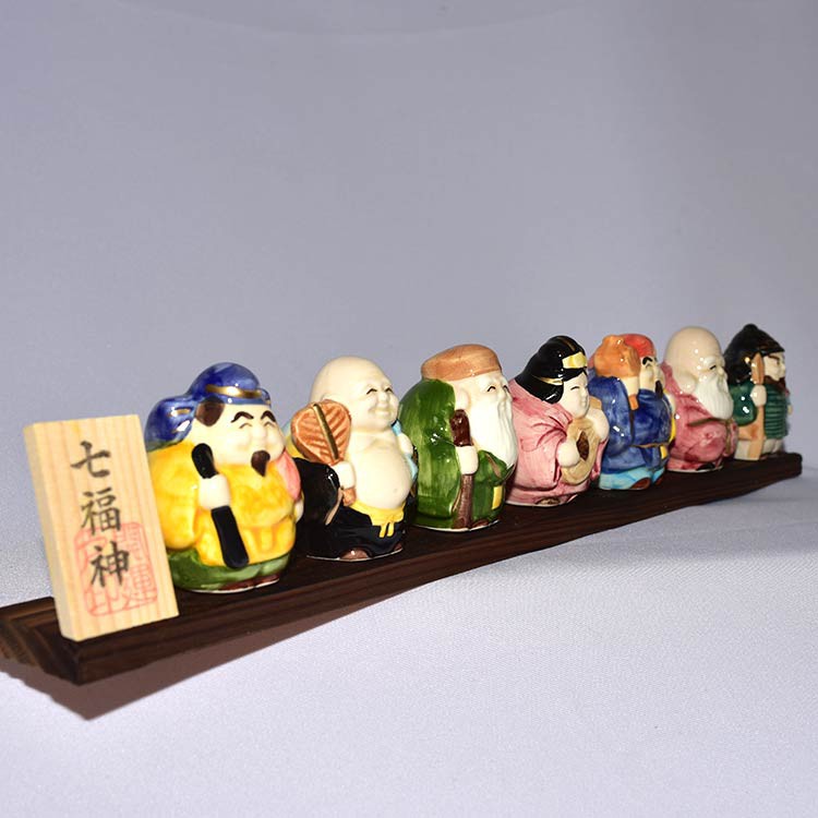 日本製開運七福神陶磁器擺飾長37.5cm ks864 | 蝦皮購物