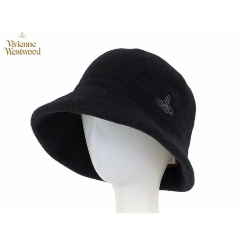 全新正品Vivienne Westwood logo毛呢漁夫帽