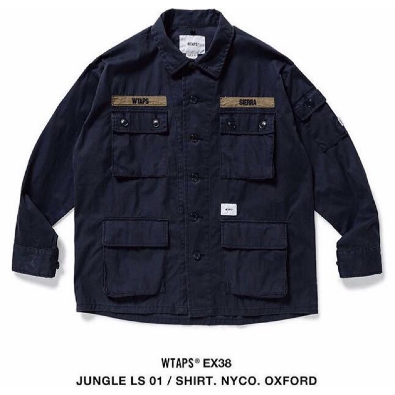 WTAPS JUNGLE LS 01 SHIRT NYCO OXFORD 19SS 四袋NAVY 現貨| 蝦皮購物