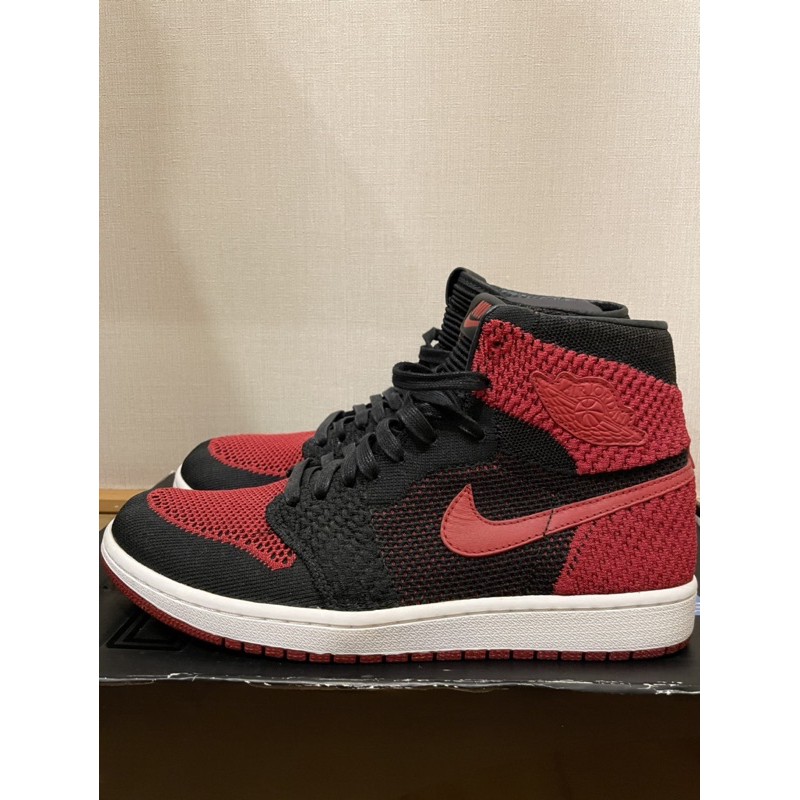 Bred flyknit sale jordan 1