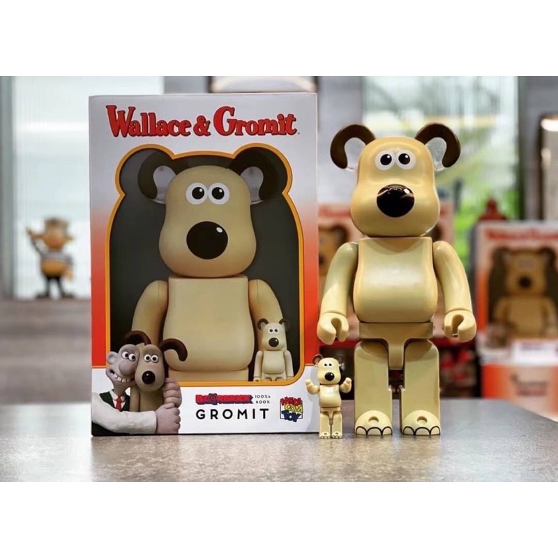 Wallace and Gromit BE@RBRICK 400%+100% 超級掌門狗最後一隻了！正品