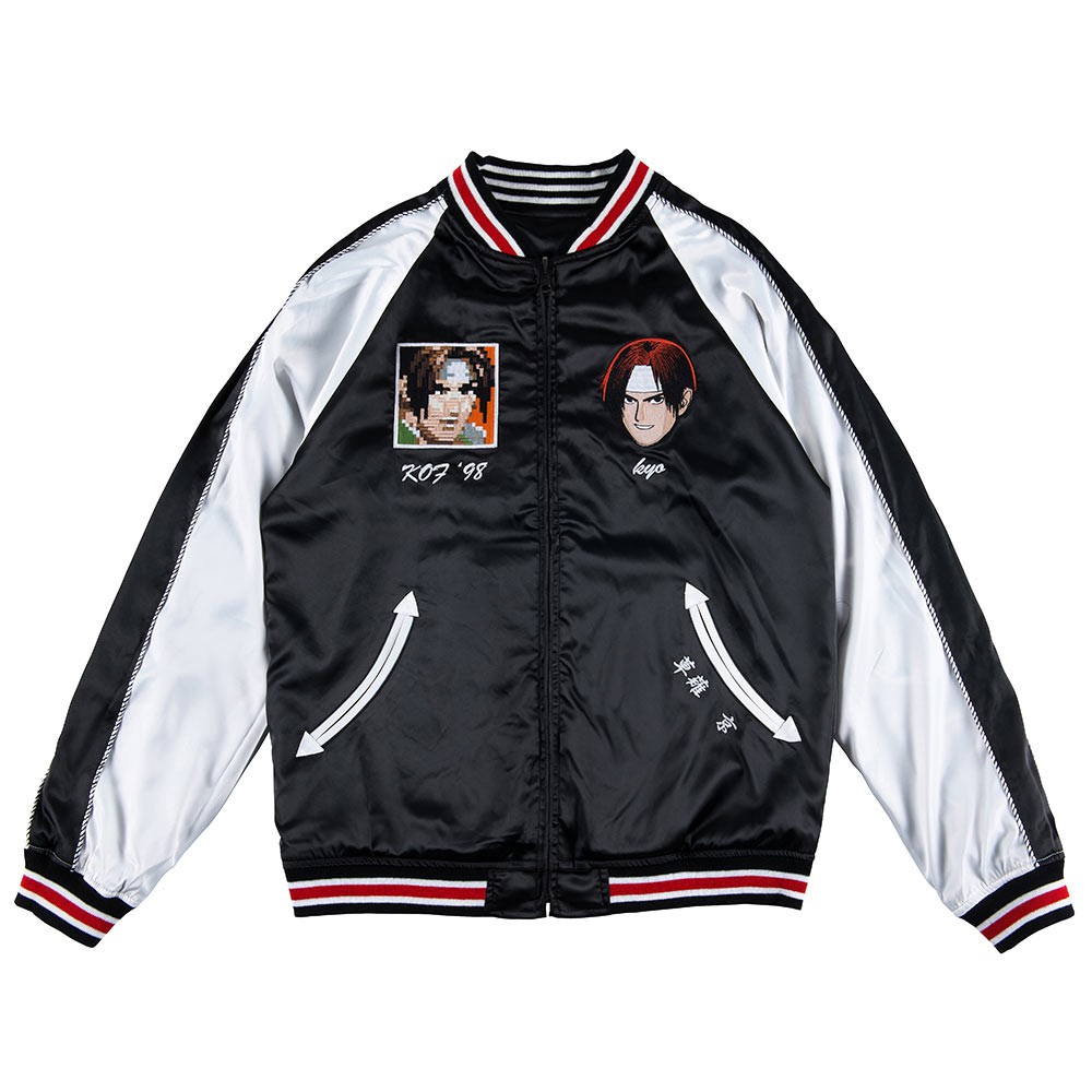 KOF 拳皇98 草薙京& 八神庵雙面刺繡外套日本動漫周邊| 蝦皮購物