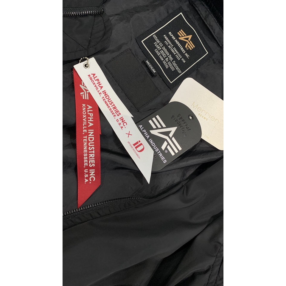 Alpha Industries x Urban Research iD ＆ MA-1 黑色防風外套軍裝黑