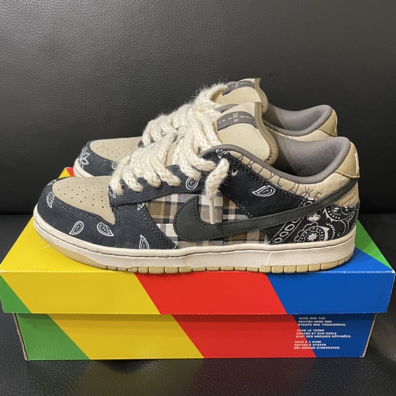 Travis Scott x Nike SB Dunk Low 變形蟲202鞋王US9 二手美品9成新可聊