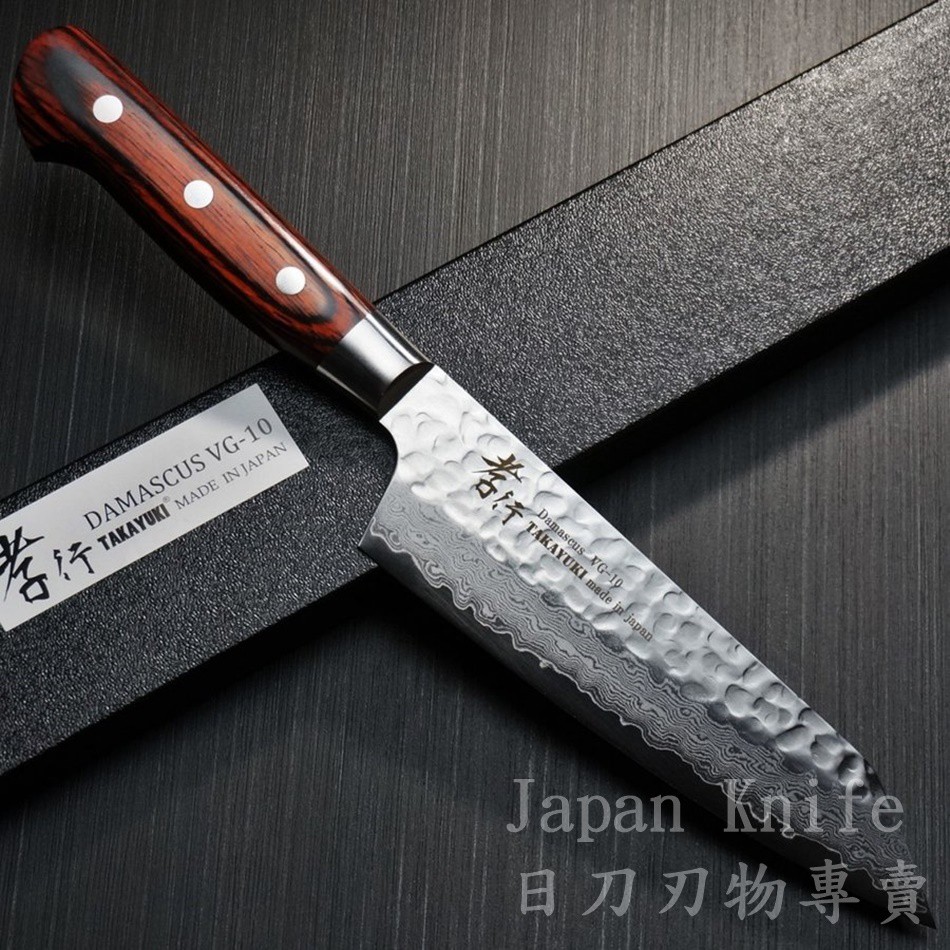 大阪銀華刃物】二唐刃物家庭用33層ダマスカス槌目VG10切