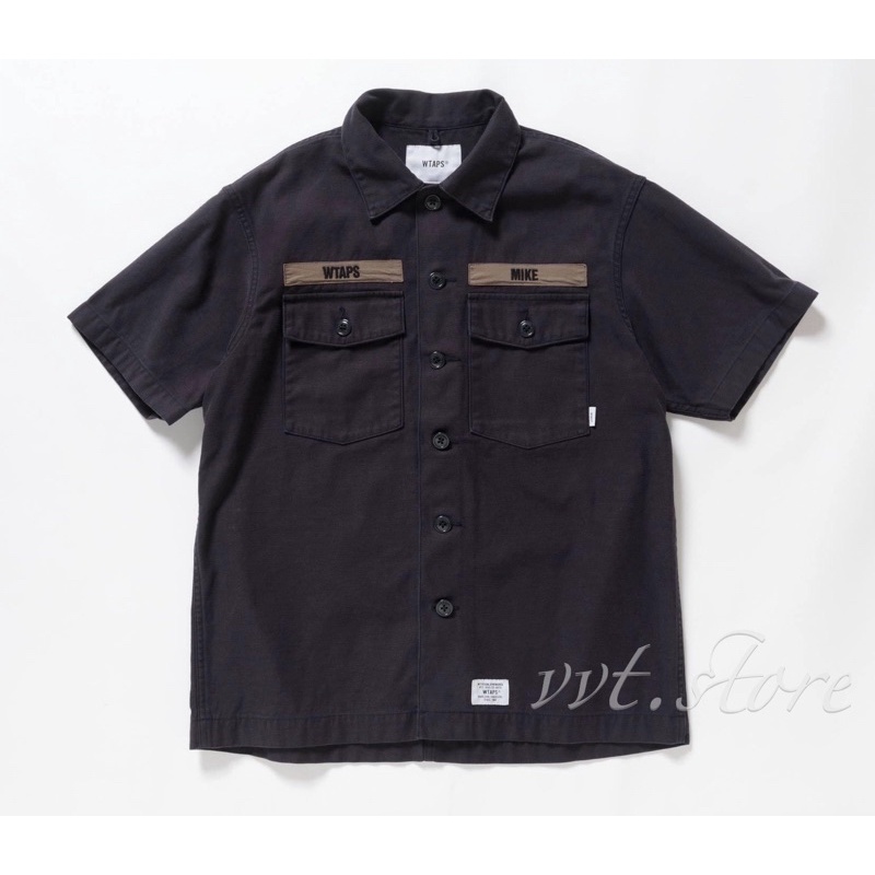 WTAPS 18SS BUDS SS / SHIRT. COTTON. SATIN 水洗短袖襯衫| 蝦皮購物