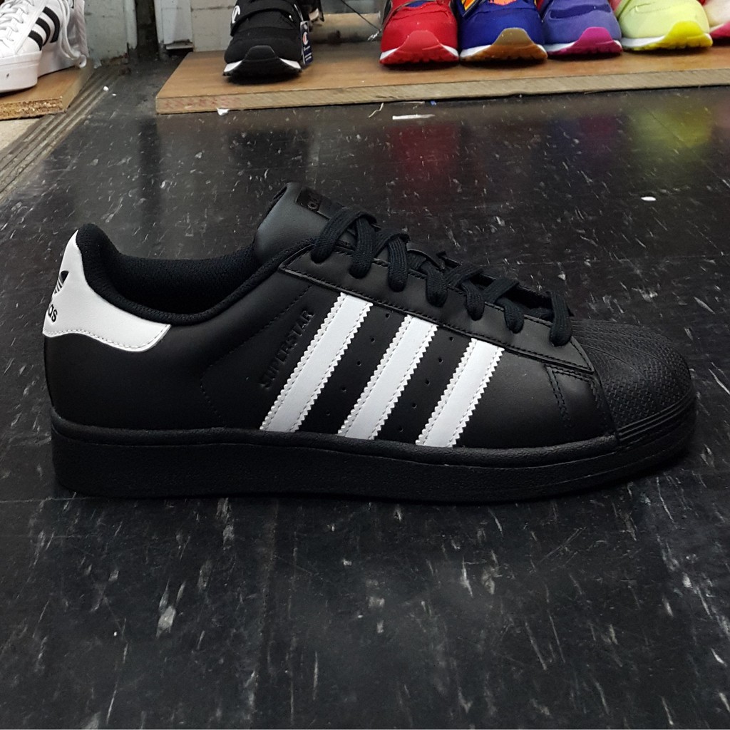 adidas SUPERSTAR FOUNDATION B27140 全黑黑色白色基本款貝殼頭皮革