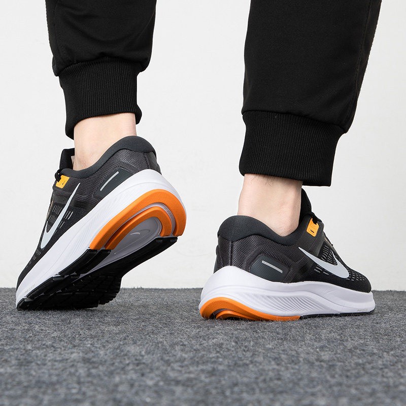 現貨iShoes正品Nike Air Zoom Structure 24 男鞋黑橘慢跑鞋DA8535-003