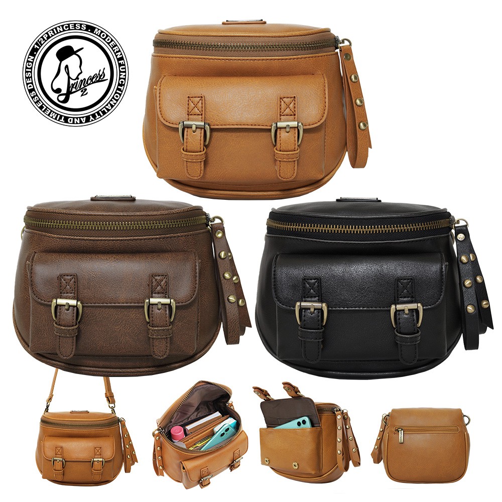 1/2Princess 三代復古皮革大開口蜂蜜罐肩背包[A2790-1] | 蝦皮購物