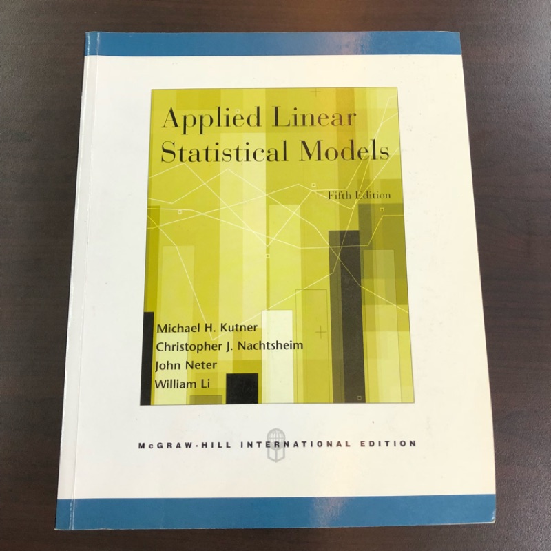 (二手書) Applied Linear Statistical Models 應用線性 附光碟 | 蝦皮購物
