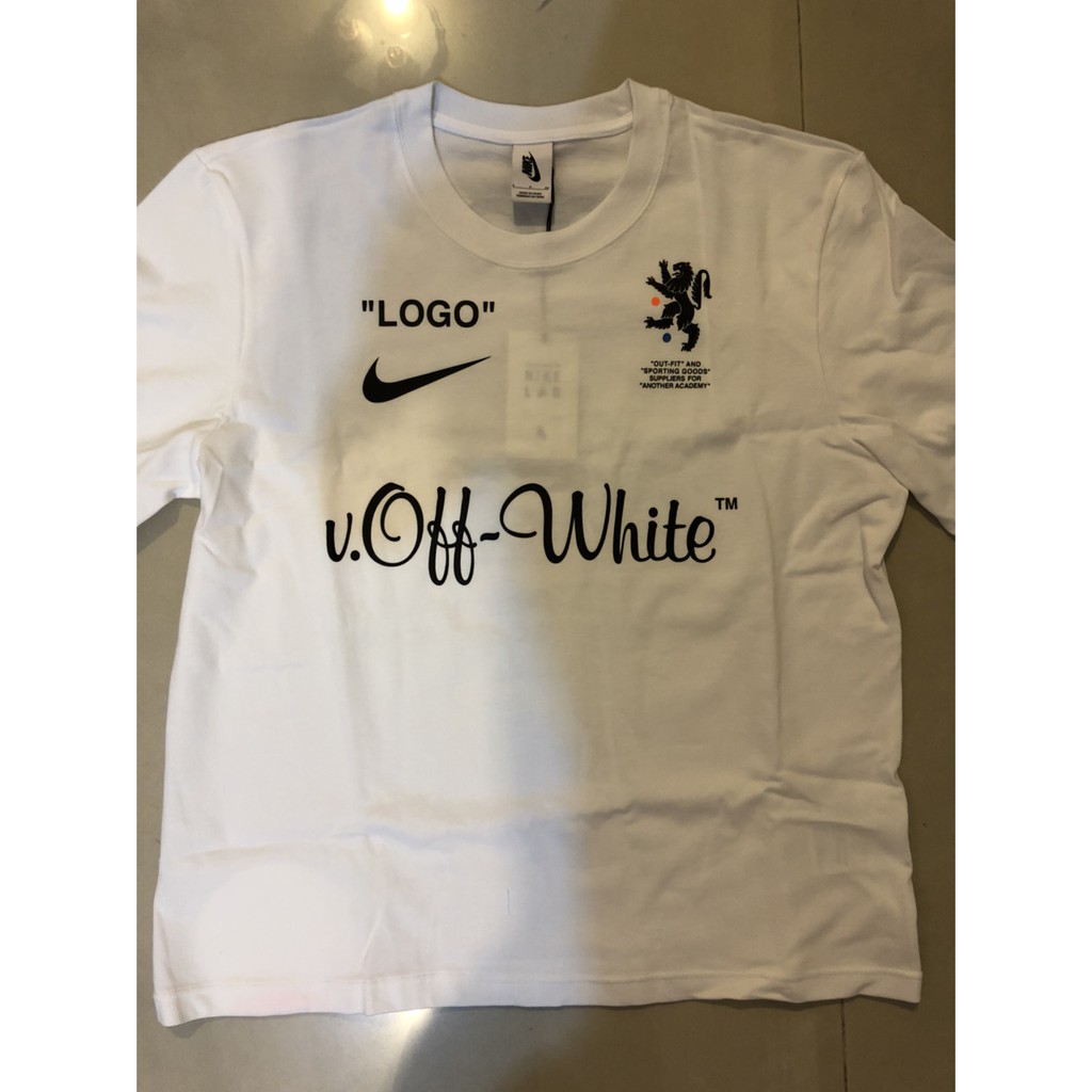 全新現貨Nike X OFF-WHITE Mercurial NRG 聯名大Logo 世足足球短Tee