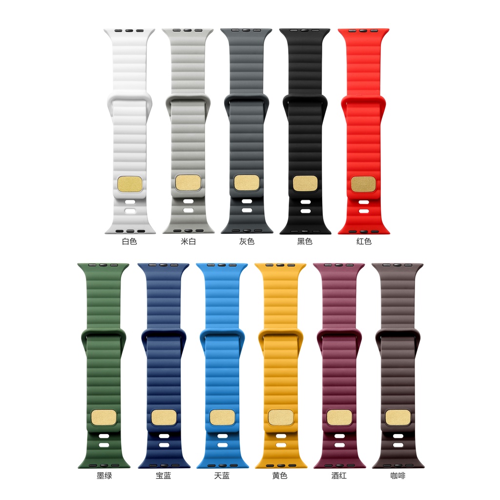 矽膠閃電扣表帶 適用Apple Watch 蘋果手錶錶帶 iwatch S8/Ultra/S7/SE/6/5/4/3/2 | 蝦皮購物