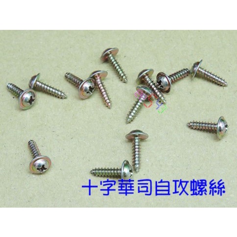 十字華司自攻螺絲WP3*12A(100支)．牙徑3長12mm圓頭螺絲釘墊片介子螺絲自攻尖牙木螺絲 | 蝦皮購物