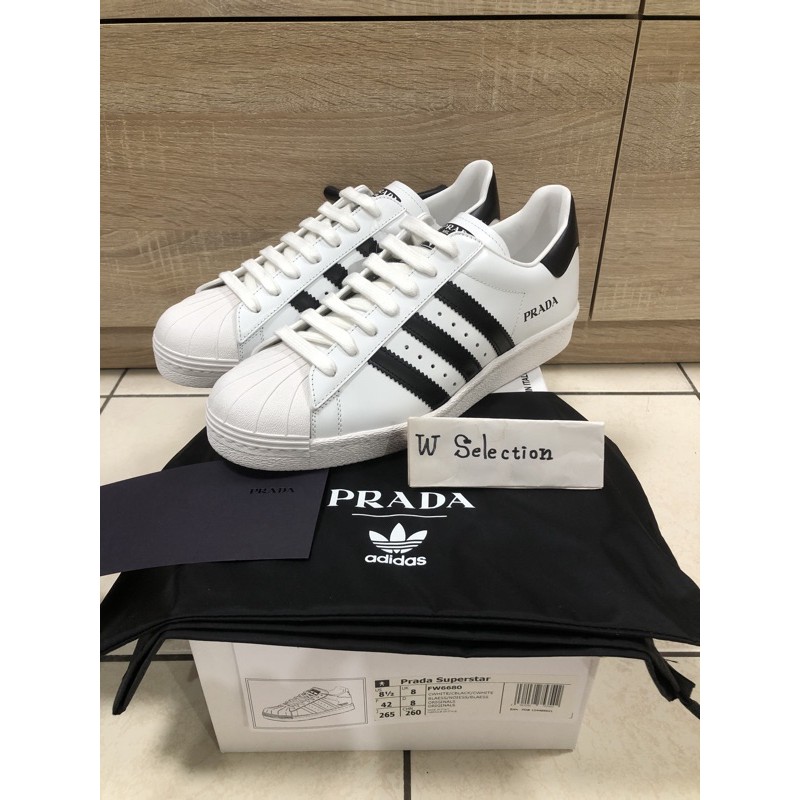 Adidas Prada Superstar 經典白FW6680 精品鞋UK8(US8.5) | 蝦皮購物