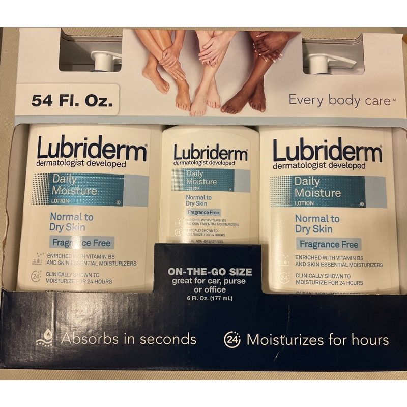 Costco好市多代購 Lubriderm lotion 身體滋潤保隰乳液 嬌生 滋養乳液 鱷魚 無香 54oz 蝦皮購物