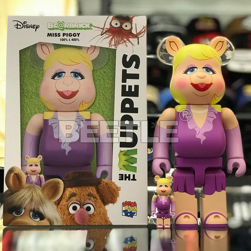 BEETLE BE@RBRICK MISS PIGGY 豬小姐科米蛙布偶歷險記庫柏力克熊100