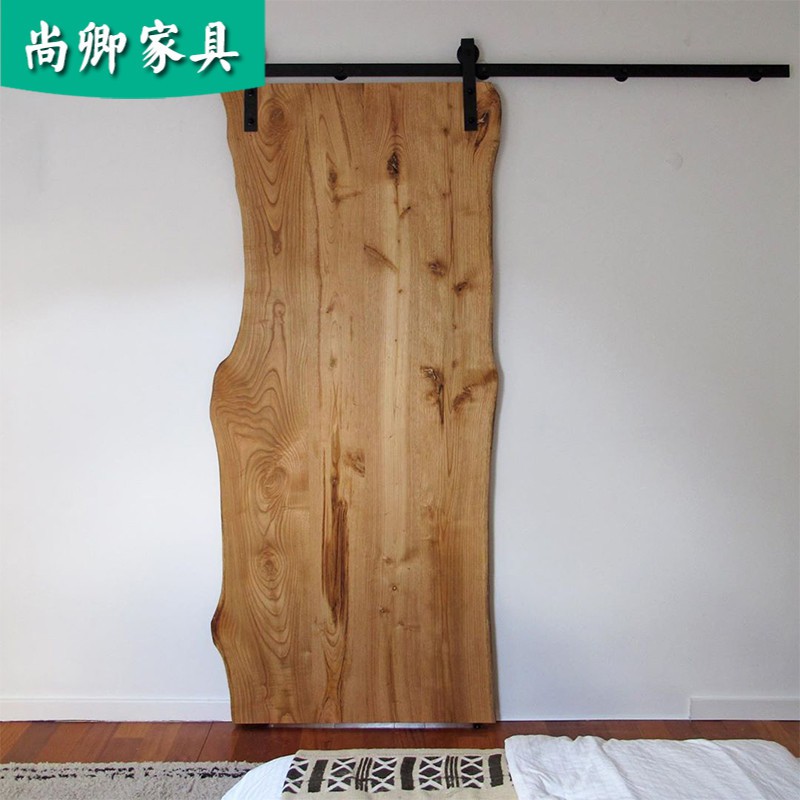【台發家具行】實木谷倉門衛生間移門原木隔斷門定制滑門客廳吊軌推拉門 | 蝦皮購物