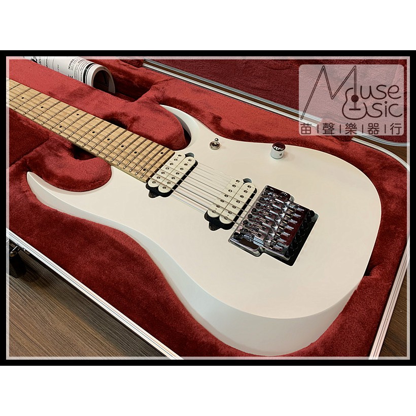 苗聲樂器Ibanez旗艦店】Ibanez Prestige RGD3127-PWF 七弦消光白大搖電