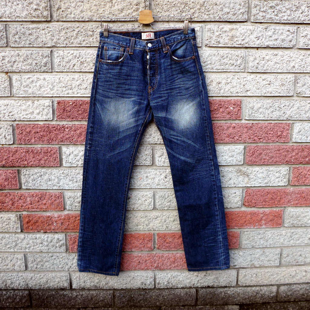 levis 501 二手牛仔褲-正品 經典 刷色-(levis 08501-0006)-W30