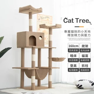 【IDEA】大款條紋風六層貓咪爬架/貓跳台 貓抓板