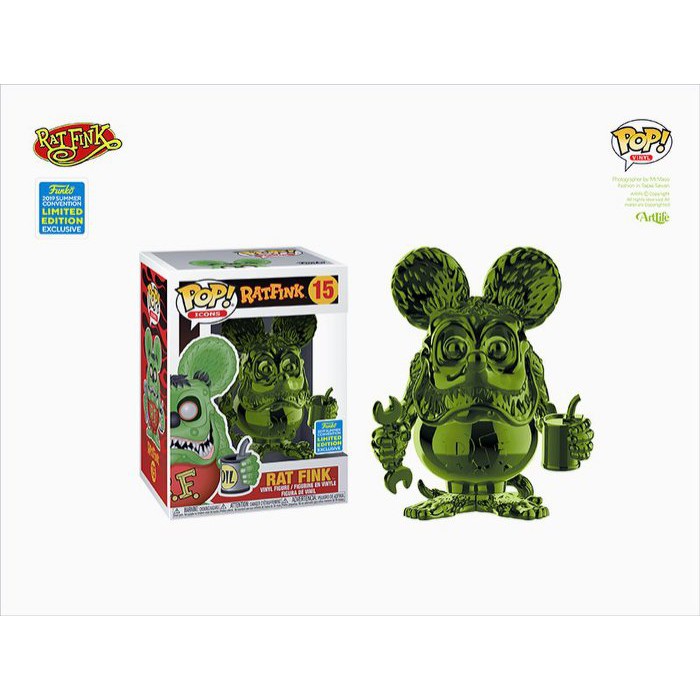 Artlife ㊁ FUNKO POP SDCC Rat Fink 2019 Summer 老鼠芬奇 鍍金 綠色 限定版 | 蝦皮購物