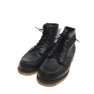 超歓迎された】 RED WING◇レースアップブーツ/US8.5/BLK/レザー/8179