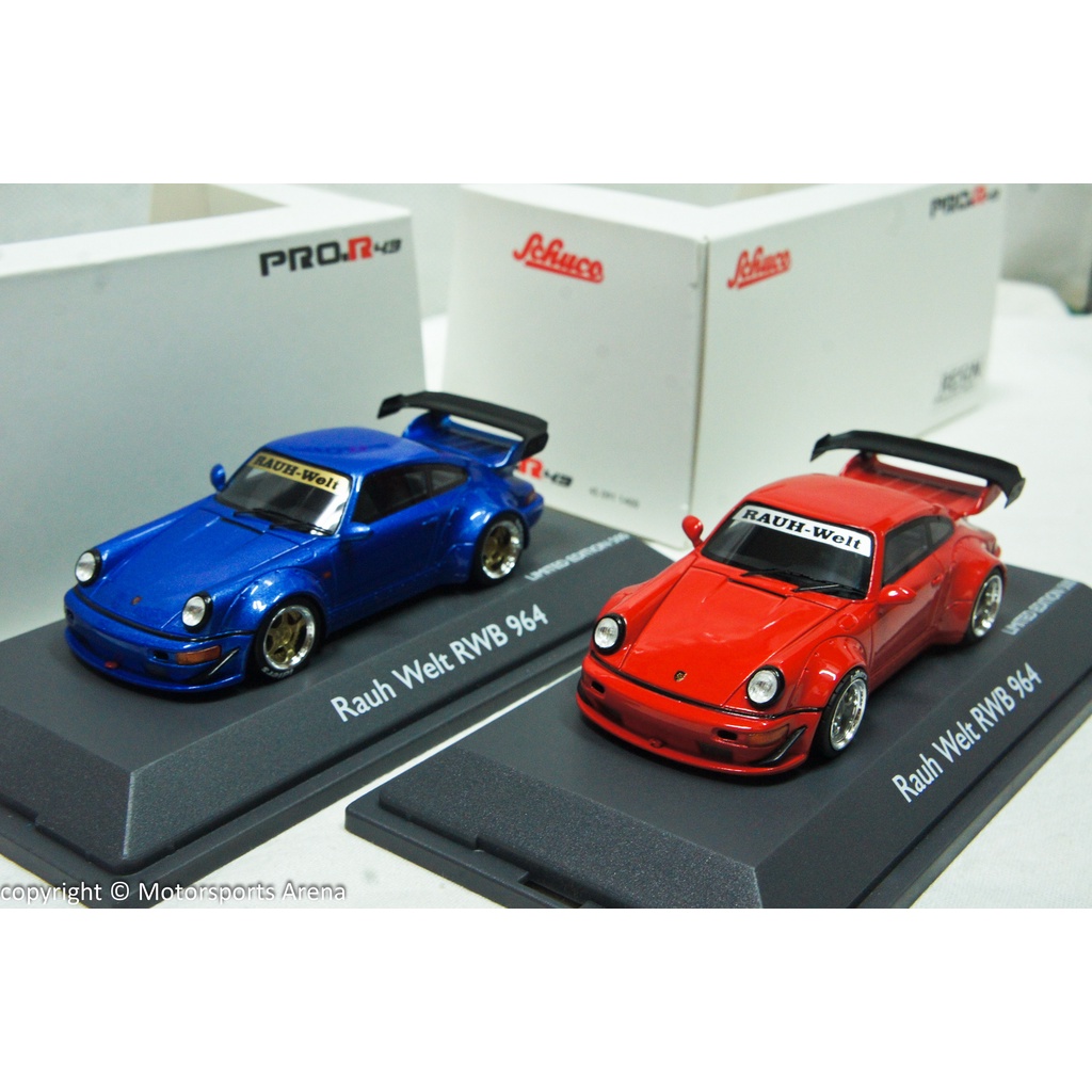 超值特價】1:43 Schuco Porsche 911 964 Rauh Welt RWB 藍色※限量五百