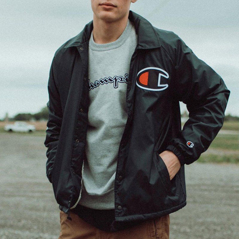 champion sherpa lined coach jacket