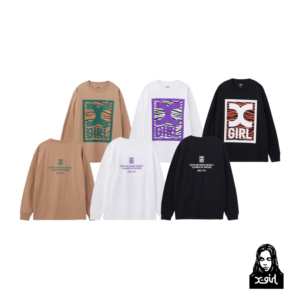 x-girl TIGER BOX LOGO L/S TEE 長袖Ｔ105223011010 | 蝦皮購物