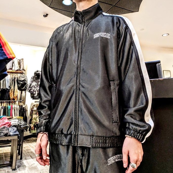 Supreme bonded mesh track jacket black clearance