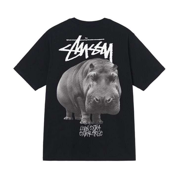 STUSSY LIVIN' LARGE TEE 河馬黑/白短袖男女情侶款| 蝦皮購物