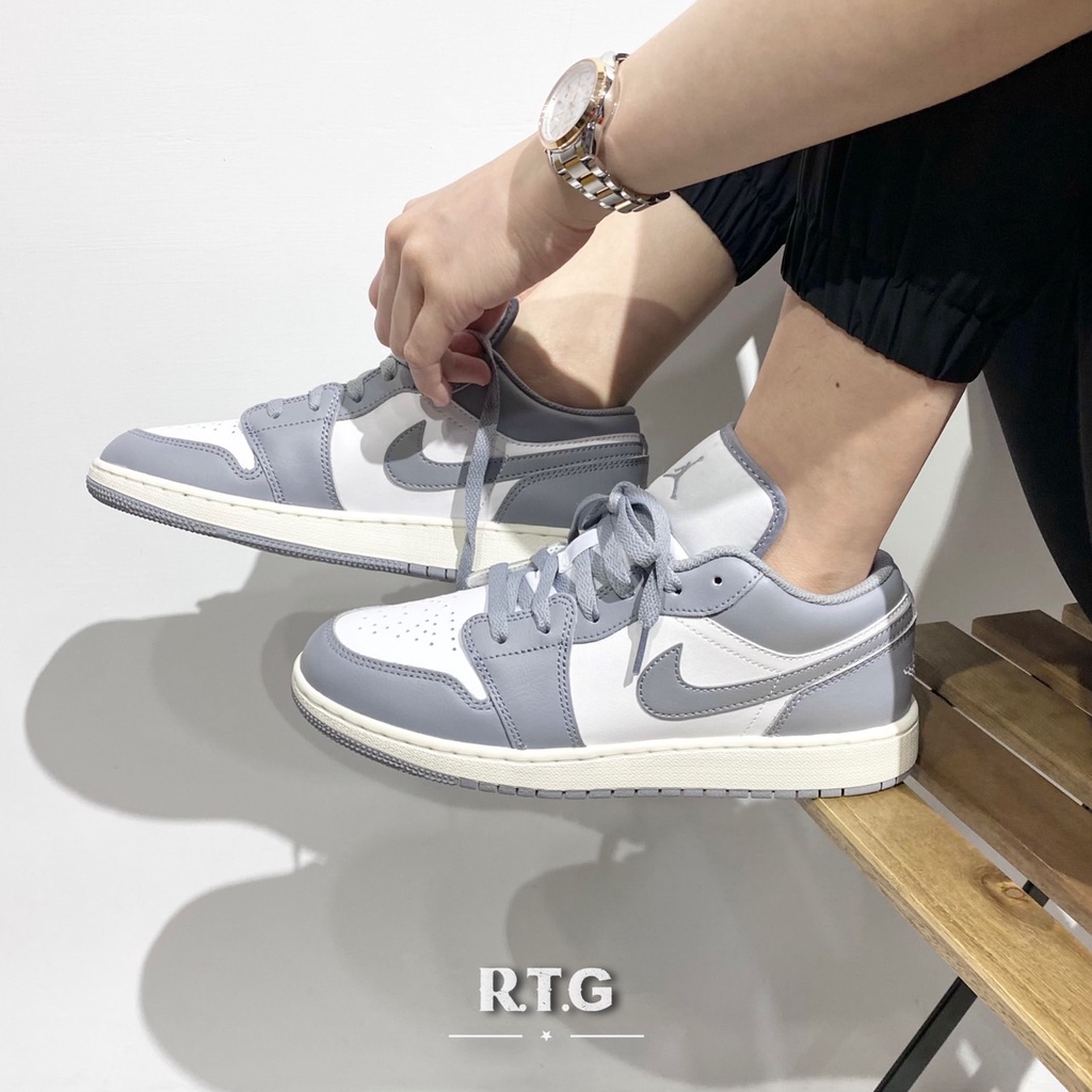 RTG】NIKE AIR JORDAN 1 LOW GS VINTAGE GREY 復古灰女鞋553560-053